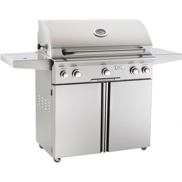 American Outdoor Grill 36" T-Series 3-Burner Propane Gas Grill with Rotisserie & SideBurner (36PCT)