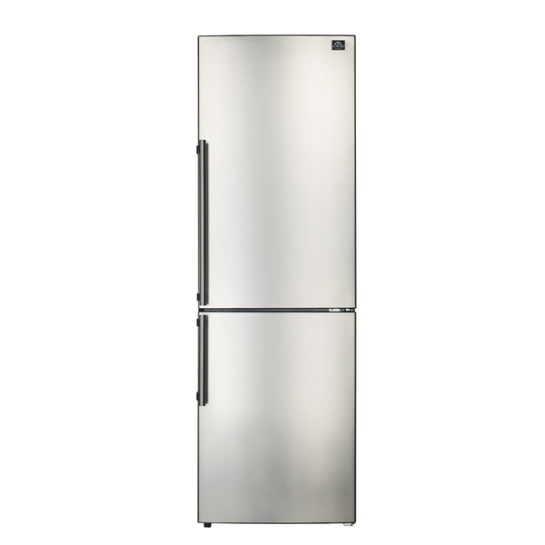 Forno 23"  Refrigerator 11.1 cu.ft Bottom Freezer in Stainless Steel with Side Grip Handle (FFFFD1948-24S)