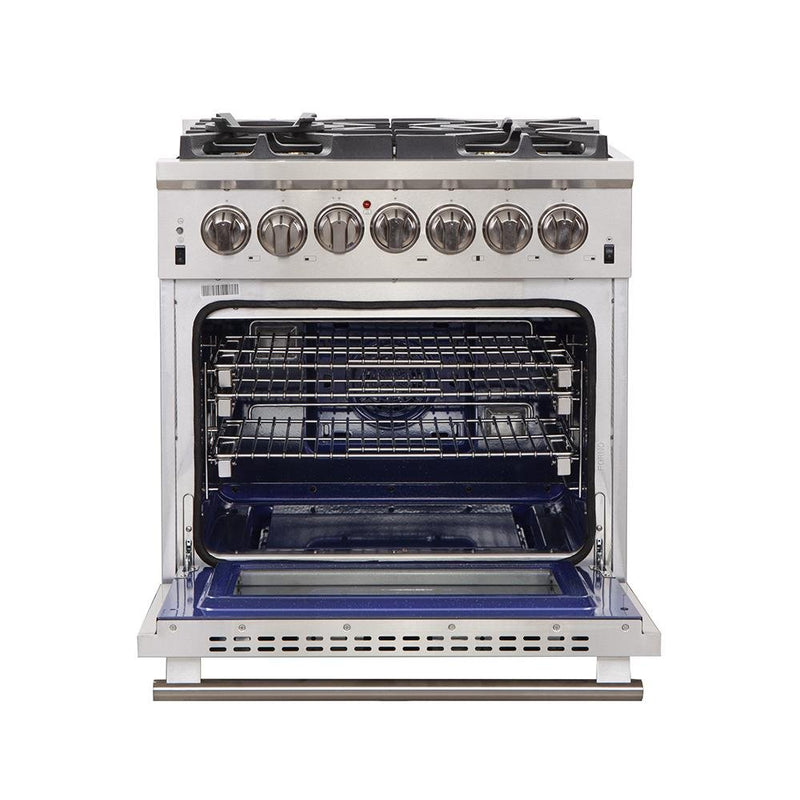 Forno 30" Capriasca Dual Fuel Range with 240v Electric Oven - 5 Burners, Convection Oven and 100,000 BTUs (FFSGS6187-30)