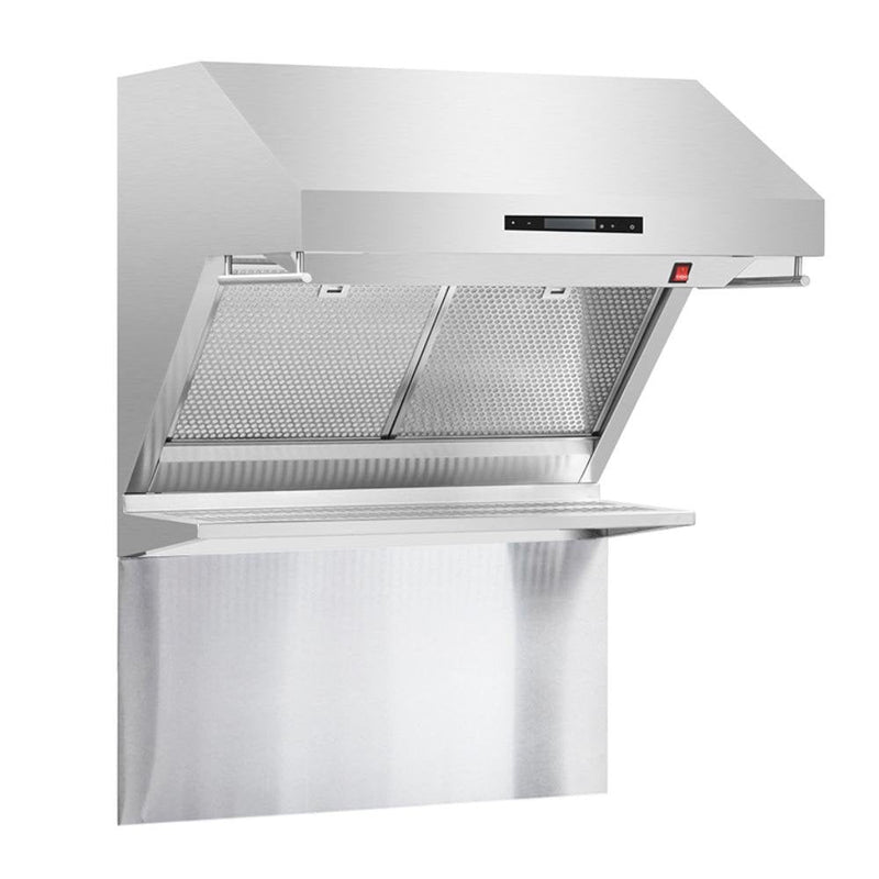 Forno 30" Wall Mount Range Hood with Red Light Warmer, Shelf/Backsplash, and 600 CFM Motor (FRHWM5029-30HB)