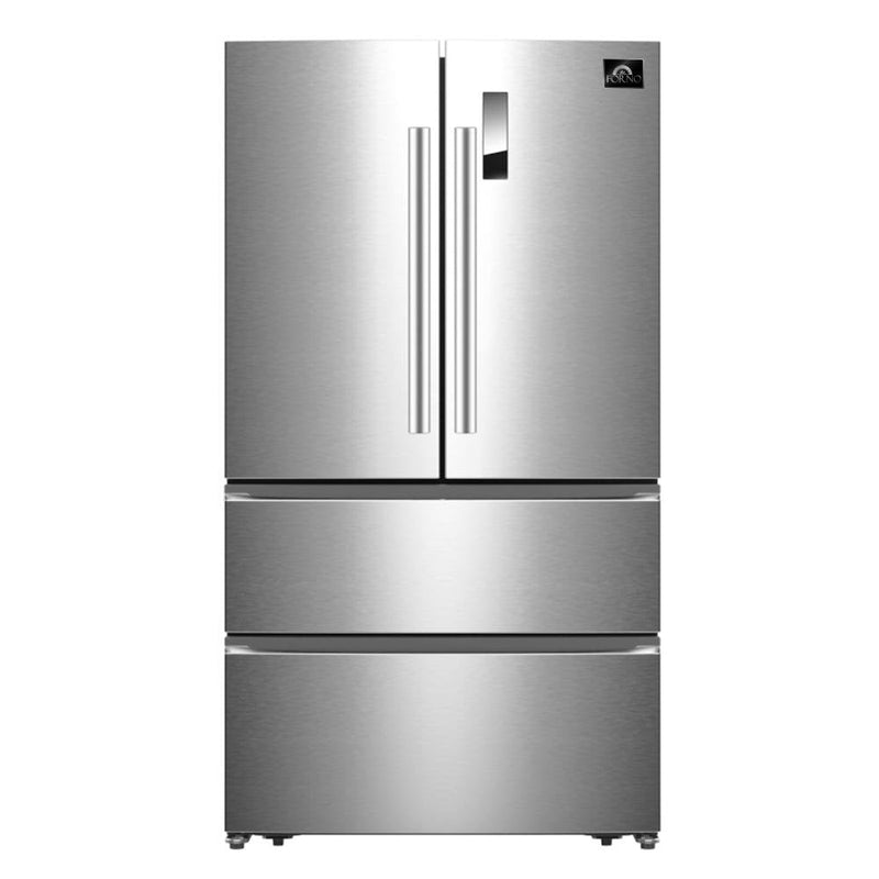 Forno 33" French Door Refrigerator - 19 cu.ft in Stainless Steel (FFFFD1907-33SB)