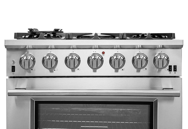 Forno 36" Capriasca Gas Range with 6 Burners, Convection Oven and 120,000 BTUs (FFSGS6260-36)