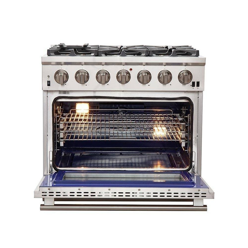 Forno 36" Capriasca Gas Range with 6 Burners, Convection Oven and 120,000 BTUs (FFSGS6260-36)