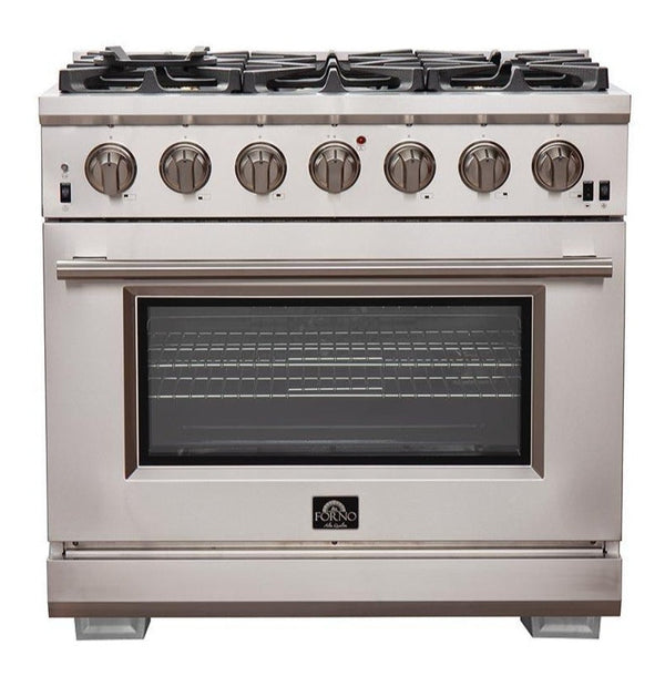 Forno 36" Capriasca Gas Range with 6 Burners, Convection Oven and 120,000 BTUs (FFSGS6260-36)