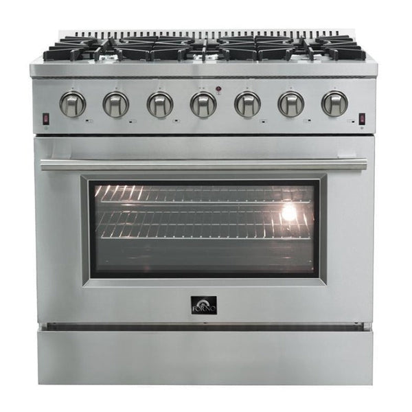 Forno 36" Galiano Gas Range with 6 Burners and Convection Oven (FFSGS6244-36)