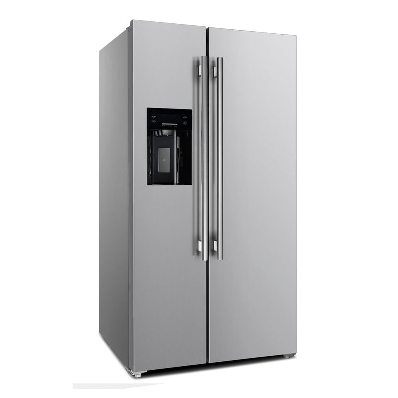 Forno 36" Side by Side 20 cu.ft Refrigerator in Stainless Steel with Water Dispenser and Ice Maker (FFRBI1844-36SB)