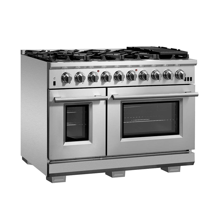 Forno 48" Capriasca Gas Range with 8 Burners and 160,000 BTUs (FFSGS6260-48)