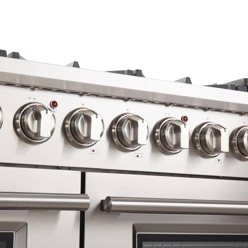 Forno 48" Capriasca Gas Range with 8 Burners and 160,000 BTUs (FFSGS6260-48)