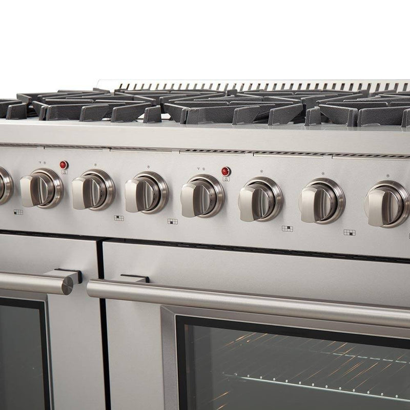 Forno 48" Galiano Gas Range with 8 Burners and Reversible Griddle in Stainless Steel (FFSGS6244-48)