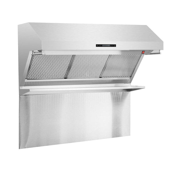 Forno 48" Wall Mount Range Hood with Red Light Warmer, Shelf/Backsplash, and 1200 CFM Motor (FRHWM5029-48HB)