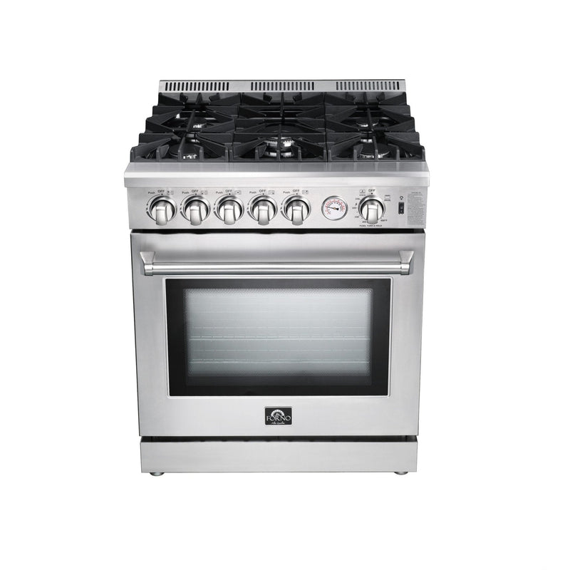 Forno Lseo 30" Gas Range with 5 Burners and Convection Oven (FFSGS6275-30)