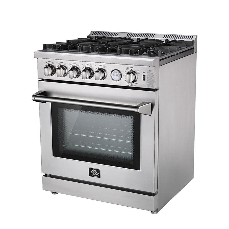 Forno Lseo 30" Gas Range with 5 Burners and Convection Oven (FFSGS6275-30)