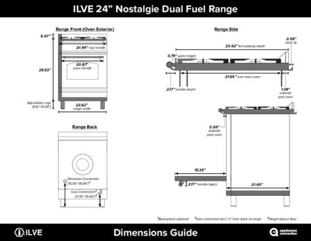 ILVE 24" Nostalgie - Dual Fuel Range with 4 Sealed Burners - 2.44 cu. ft. Oven - Chrome Trim in White (UPN60DMPBX)