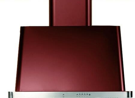 ILVE 30" Majestic Burgundy Wall Mount Range Hood with 600 CFM Blower - Auto-off Function (UAM76BU)