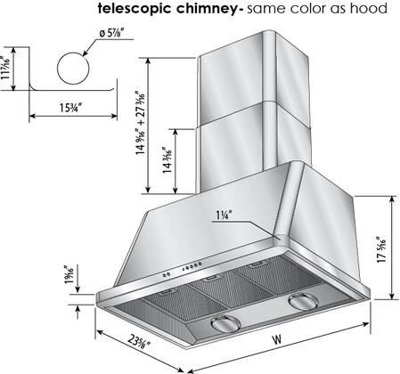 ILVE 30" Majestic Glossy Black Wall Mount Range Hood with 600 CFM Blower - Auto-off Function (UAM76BK)