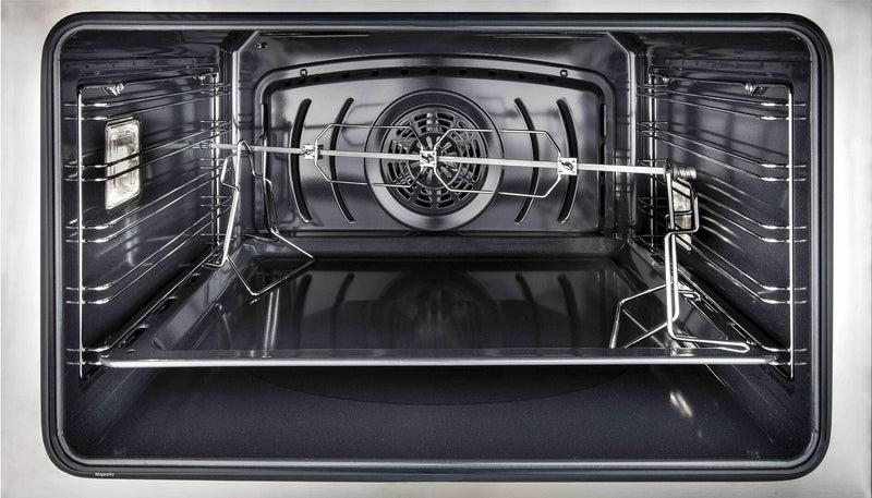 ILVE 30" Majestic II Dual Fuel Range with 5 Burners - 2.3 cu. ft. Oven - Chrome Trim in Stainless Steel (UM30DNE3SSC)