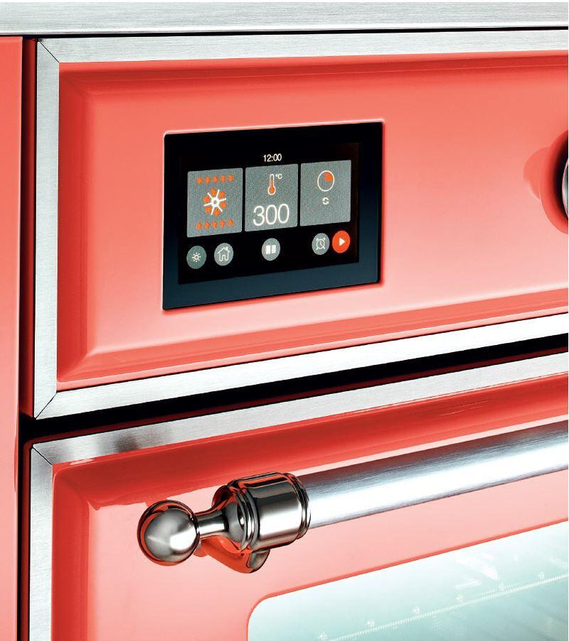 ILVE 30" Majestic II Dual Fuel Range with 5 Burners - 2.3 cu. ft. Oven - Copper Trim in Stainless Steel (UM30DNE3SSP)