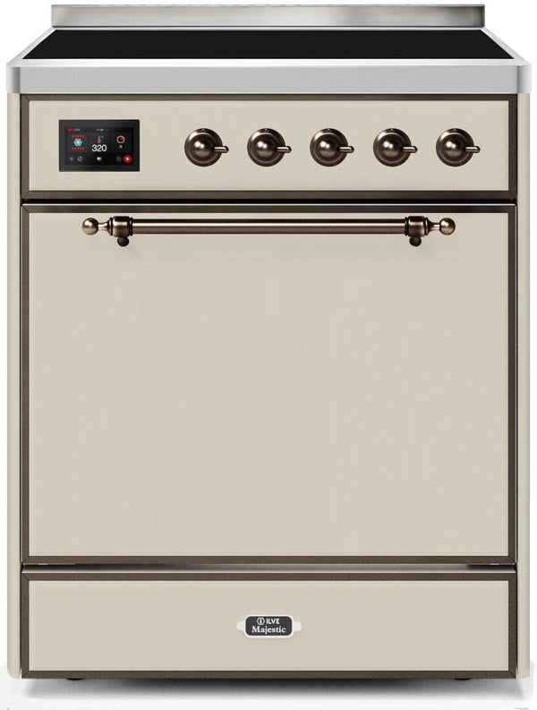 ILVE 30" Majestic II induction Range with 4 Elements - 2.3 cu. ft. Oven - Antique White (UMI30QNE3AWB)