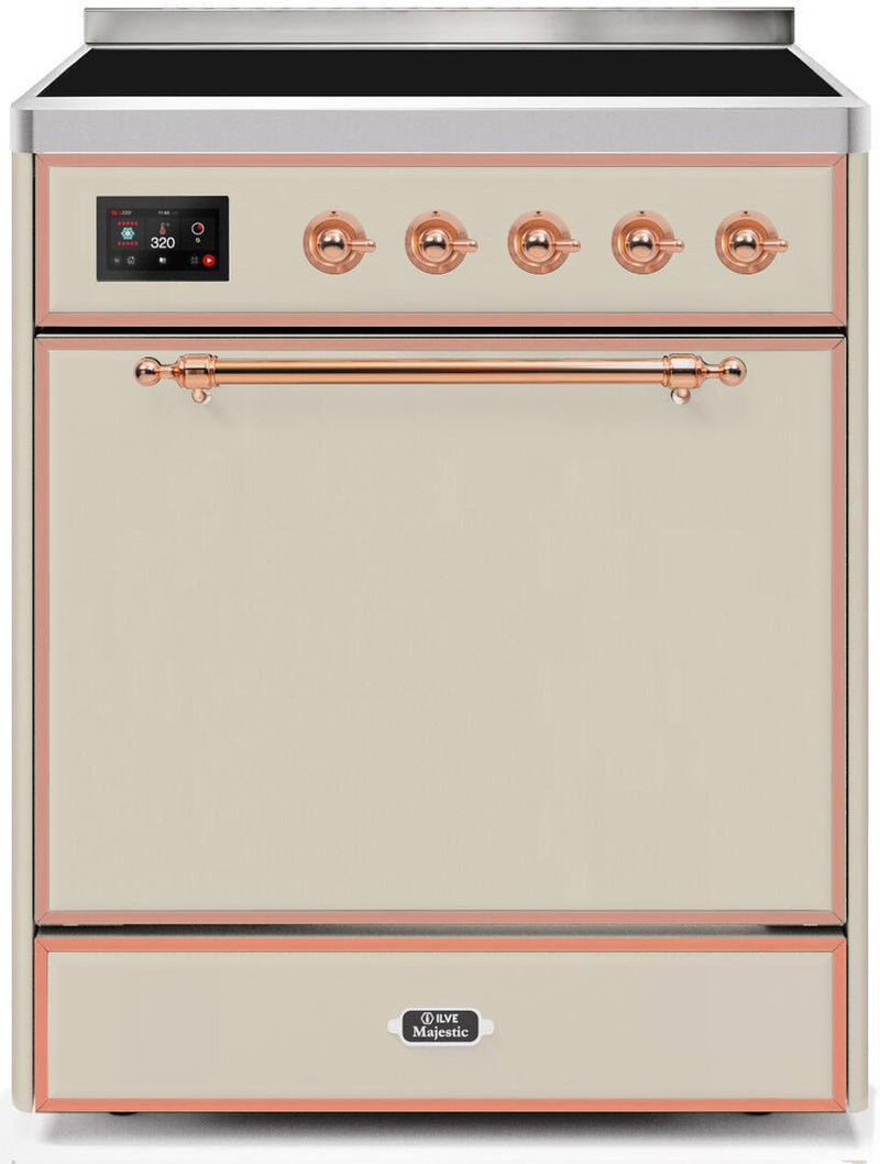 ILVE 30" Majestic II induction Range with 4 Elements - 2.3 cu. ft. Oven - Antique White (UMI30QNE3AWP)