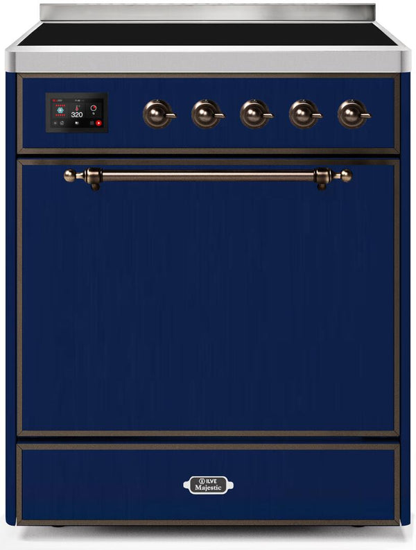 ILVE 30" Majestic II induction Range with 4 Elements - 2.3 cu. ft. Oven - Blue (UMI30QNE3MBB)