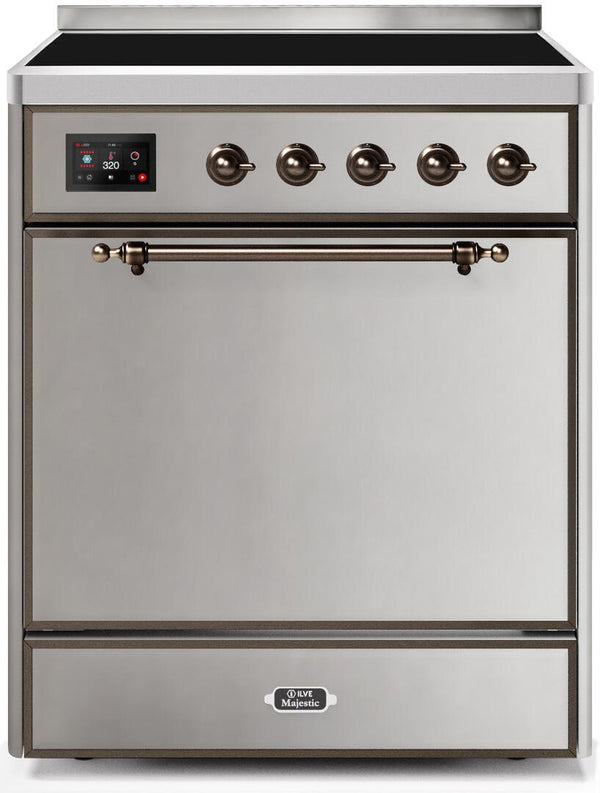 ILVE 30" Majestic II induction Range with 4 Elements - 2.3 cu. ft. Oven - Stainless Steel (UMI30QNE3SSB)