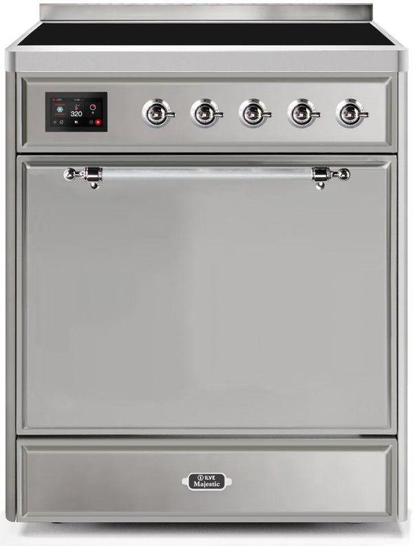 ILVE 30" Majestic II induction Range with 4 Elements - 2.3 cu. ft. Oven - Stainless Steel (UMI30QNE3SSC)