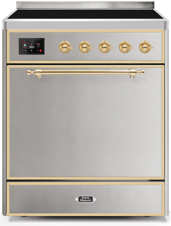 ILVE 30" Majestic II induction Range with 4 Elements - 2.3 cu. ft. Oven - Stainless Steel (UMI30QNE3SSG)