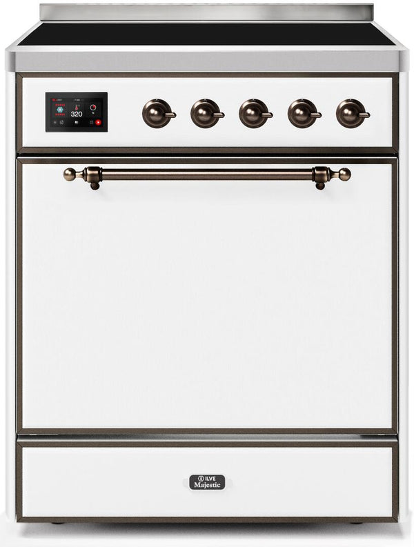 ILVE 30" Majestic II induction Range with 4 Elements - 2.3 cu. ft. Oven - White (UMI30QNE3WHB)