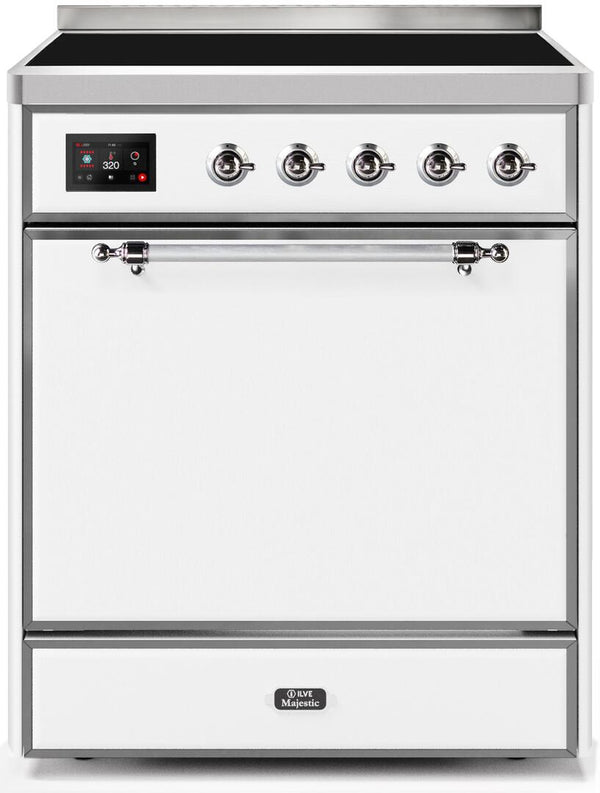 ILVE 30" Majestic II induction Range with 4 Elements - 2.3 cu. ft. Oven - White (UMI30QNE3WHC)