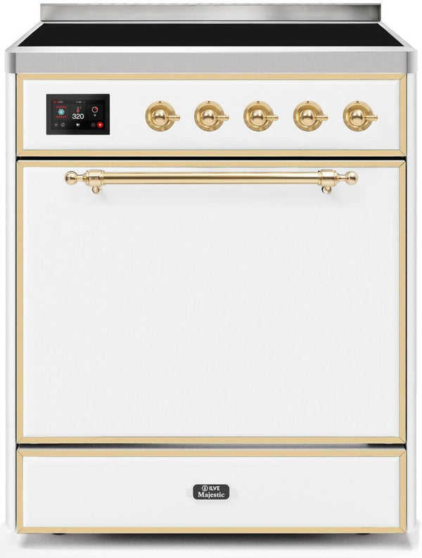 ILVE 30" Majestic II induction Range with 4 Elements - 2.3 cu. ft. Oven - White (UMI30QNE3WHG)