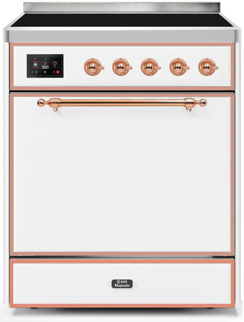 ILVE 30" Majestic II induction Range with 4 Elements - 2.3 cu. ft. Oven - White (UMI30QNE3WHP)