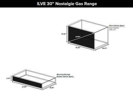 ILVE 30" Nostalgie Gas Range with 5 Burners - 3 cu. ft. Oven - Chrome Trim - Matte Graphite (UPN76DVGGMX)