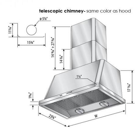 ILVE 36" Majestic Glossy Black Wall Mount Range Hood with 600 CFM Blower - Auto-off Function (UAM90BK)