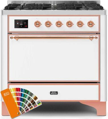 ILVE 36" Majestic II Dual Fuel Range with 6 Burners - 3.5 cu. ft. Oven - Custom RAL Color (UM096DQNS3RA)