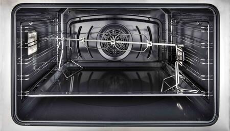 ILVE 36" Majestic II Dual Fuel Range with 6 Burners and Griddle in in Blue Grey with Bronze Trim (UM09FDQNS3BGB)