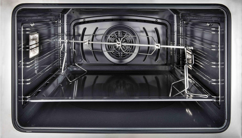 ILVE 36" Majestic II induction Range with 5 Elements - 3.5 cu. ft. Oven - Bronze Trim in Glossy Black (UMI09NS3BKB)