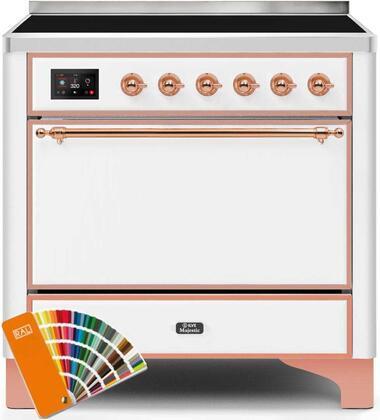 ILVE 36" Majestic II induction Range with 5 Elements - 3.5 cu. ft. Oven - Solid Door - Custom RAL Color with Copper Trim (UMI09QNS3RA)