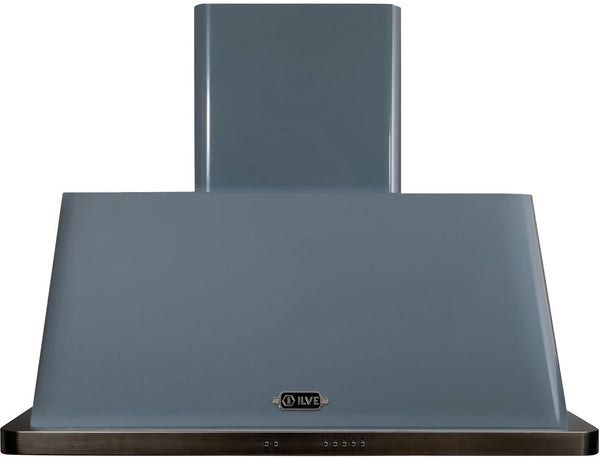 ILVE 40" Majestic Blue Grey Wall Mount Range Hood with 600 CFM Blower - Auto-off Function (UAM100BG)