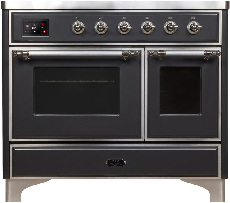 ILVE 40" Majestic II induction Range with 6 Elements - 3.82 cu. ft. Oven - Chrome Trim in Matte Graphite (UMDI10NS3MGC)