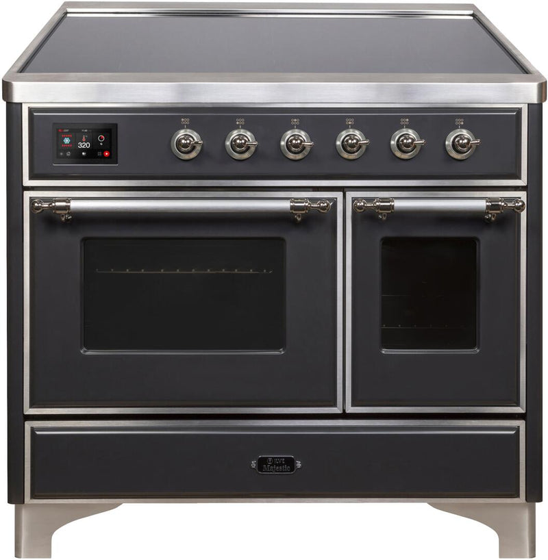 ILVE 40" Majestic II induction Range with 6 Elements - 3.82 cu. ft. Oven - Chrome Trim in Matte Graphite (UMDI10NS3MGC)