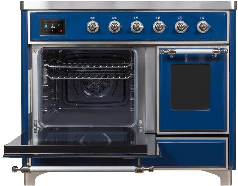 ILVE 40" Majestic II induction Range with 6 Elements - 3.82 cu. ft. Oven - Chrome Trim in Midnight Blue (UMDI10NS3MBC)