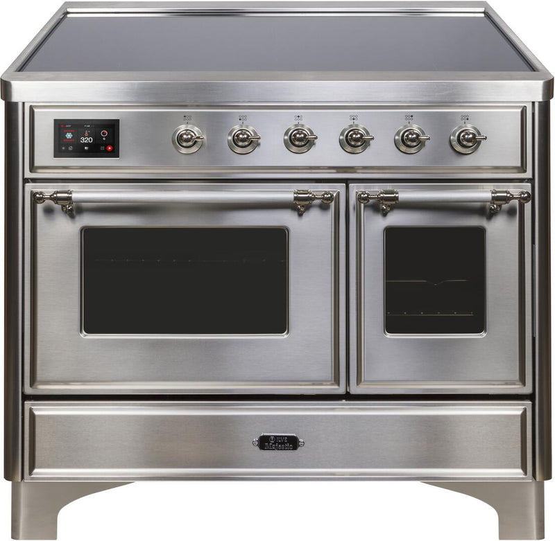 ILVE 40" Majestic II induction Range with 6 Elements - 3.82 cu. ft. Oven - Chrome Trim in Stainless Steel (UMDI10NS3SSC)