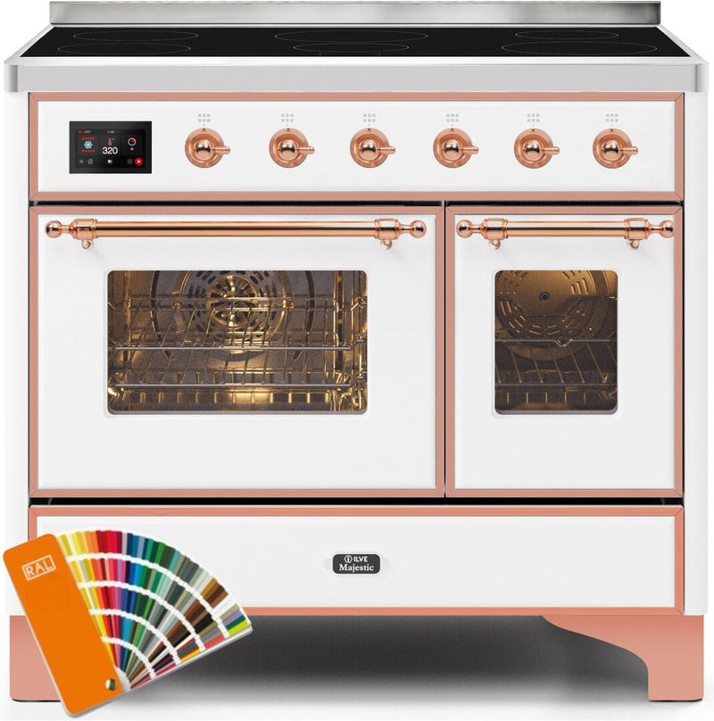 ILVE 40" Majestic II induction Range with 6 Elements - 3.82 cu. ft. Oven - Copper Trim (UMDI10NS3RA)