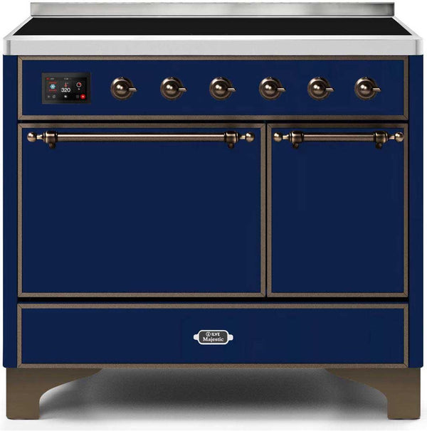 ILVE 40" Majestic II induction Range with 6 Elements - Dual Oven - TFT Control Display in Blue (UMDI10QNS3MBB)