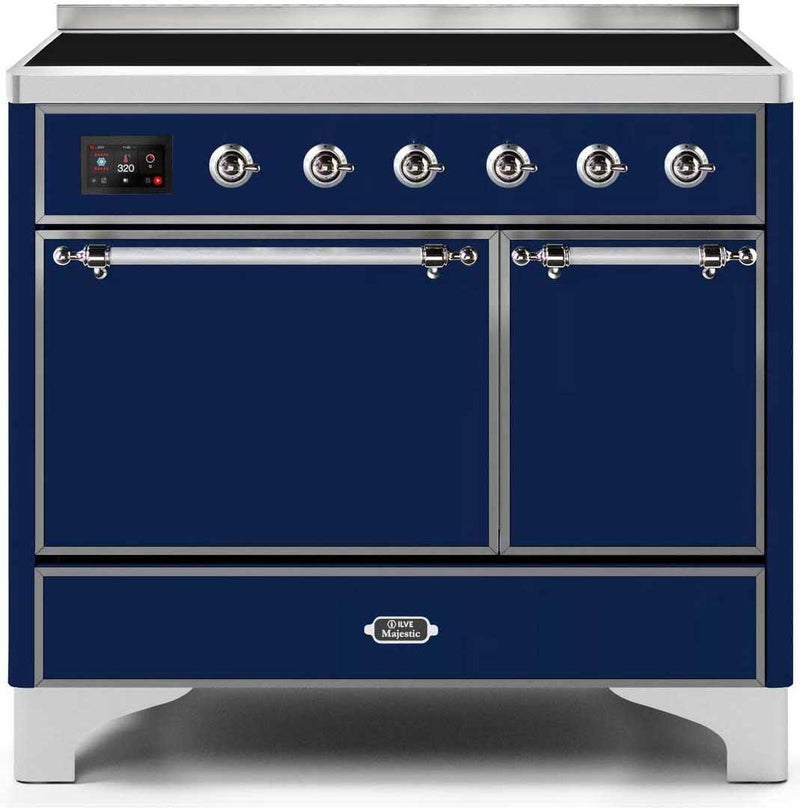 ILVE 40" Majestic II induction Range with 6 Elements - Dual Oven - TFT Control Display in Blue (UMDI10QNS3MBC)