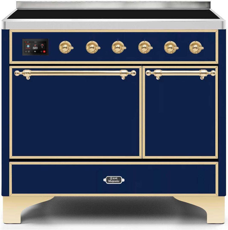 ILVE 40" Majestic II induction Range with 6 Elements - Dual Oven - TFT Control Display in Blue (UMDI10QNS3MBG)