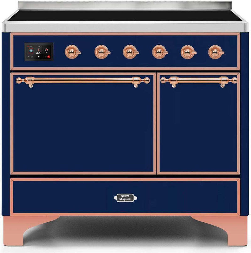 ILVE 40" Majestic II induction Range with 6 Elements - Dual Oven - TFT Control Display in Blue (UMDI10QNS3MBP)