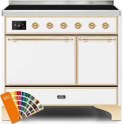 ILVE 40" Majestic II induction Range with 6 Elements - Dual Oven - TFT Control Display in Custom RAL Color (UMDI10QNS3RALG)