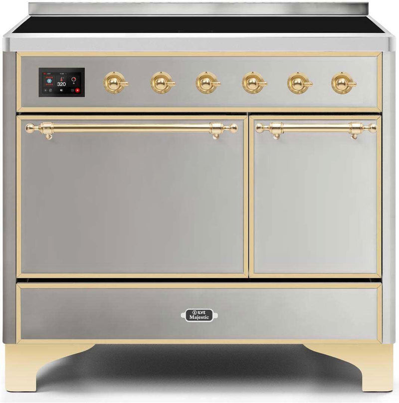 ILVE 40" Majestic II induction Range with 6 Elements - Dual Oven - TFT Control Display in Stainless Steel (UMDI10QNS3SSG)