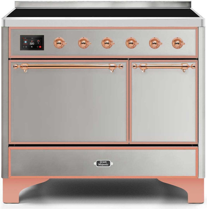 ILVE 40" Majestic II induction Range with 6 Elements - Dual Oven - TFT Control Display in Stainless Steel (UMDI10QNS3SSP)